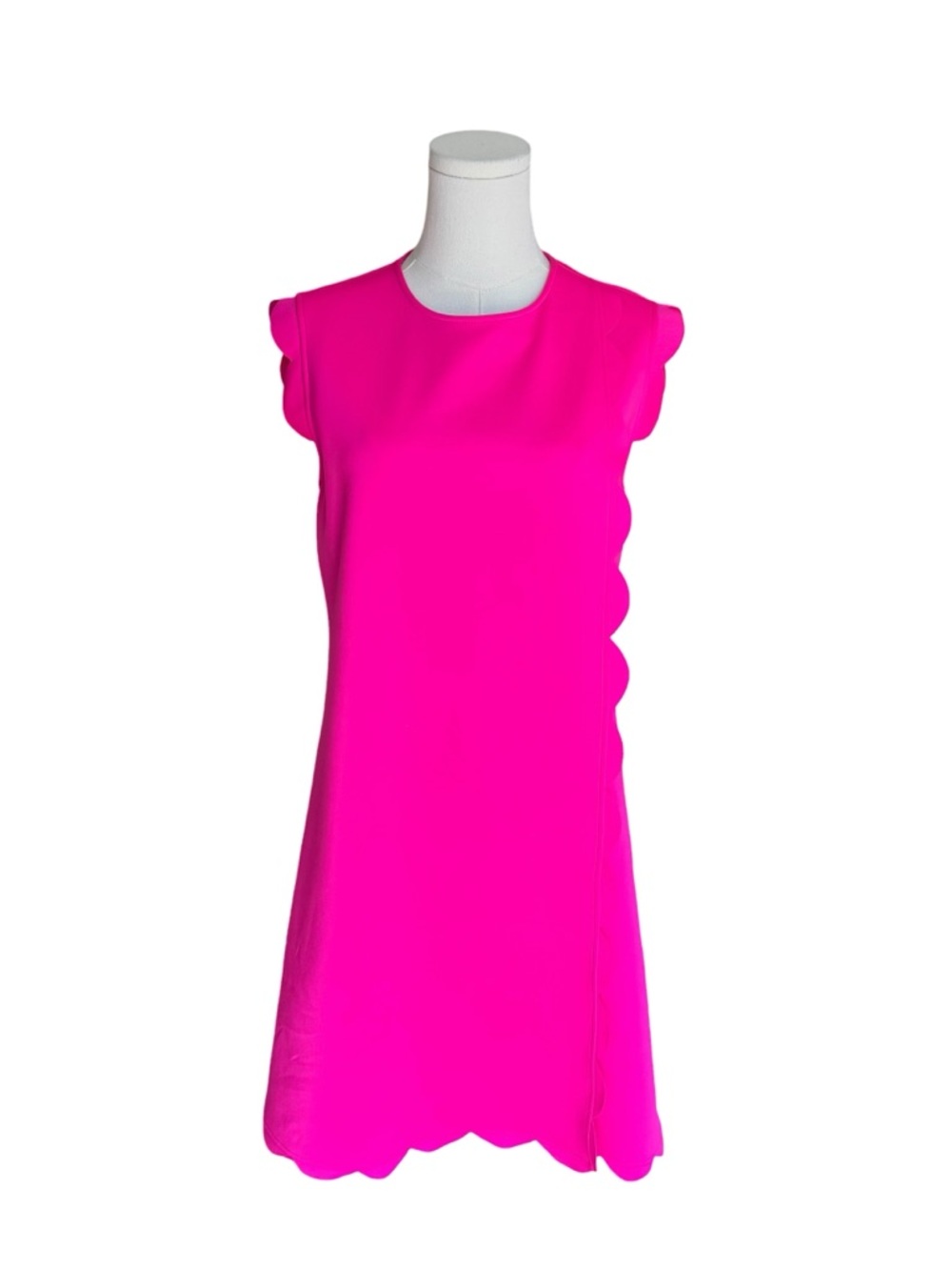 Ted Baker - Torrrii Tunic Shift Dress Hot Pink Scalloped Trim Size 2 (US 4–6) - Picture 2 of 9